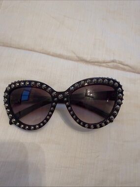 Prada Black Studded Oversized Women's Sunglasses